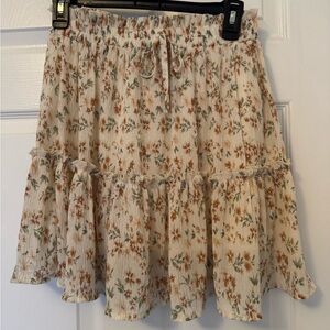HAYDEN Floral Print Ruffle Skirt